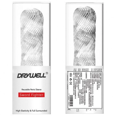 Рельефная стимулирующая насадка Drywell Sword Fighter прозрачная